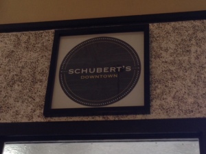 schubert's inside sign