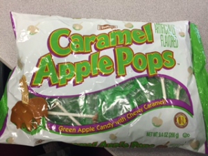 Caramel apple pops...because Milky Ways don't come in caramel apple flavor anymore.